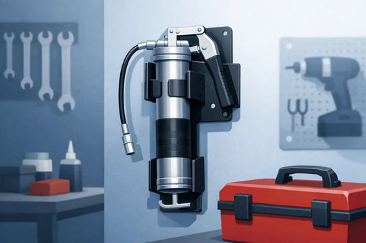 Grease Gun Storage Bracket for a Faster Shop