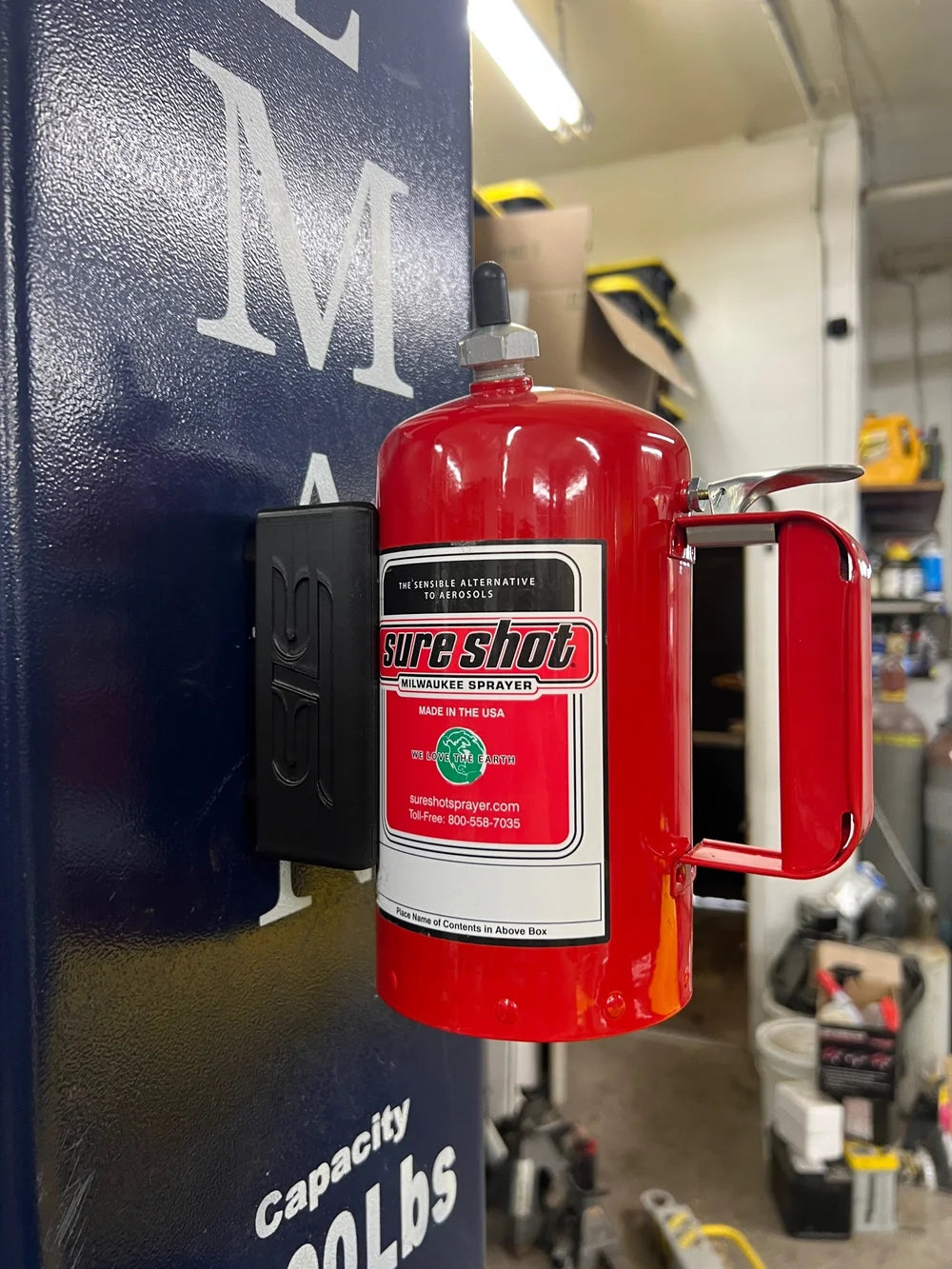 STS Auto Design STSSS – Magnetic Sure Shot Canister Holder for Toolboxes & Workspaces