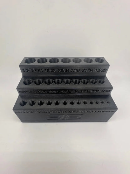 STS Auto Design Tools STS29DBH - Magnetic Drill Bit Organizer For 29-Piece Drill Bit Sets (1/16″–1/2″)