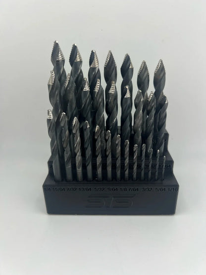STS Auto Design Tools STS29DBH - Magnetic Drill Bit Organizer For 29-Piece Drill Bit Sets (1/16″–1/2″)