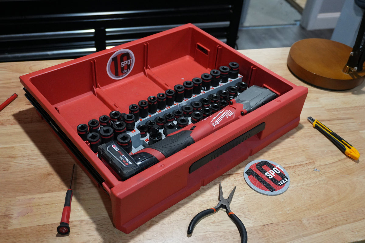 Packout Drawer Insert for M12 FUEL Right Angle Impact Wrench and 43-Piece Impact Socket Set (RAWD) - Sidewinder Style