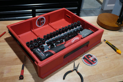 Packout Drawer Insert for M12 FUEL Right Angle Impact Wrench and 43-Piece Impact Socket Set (RAWD) - Sidewinder Style