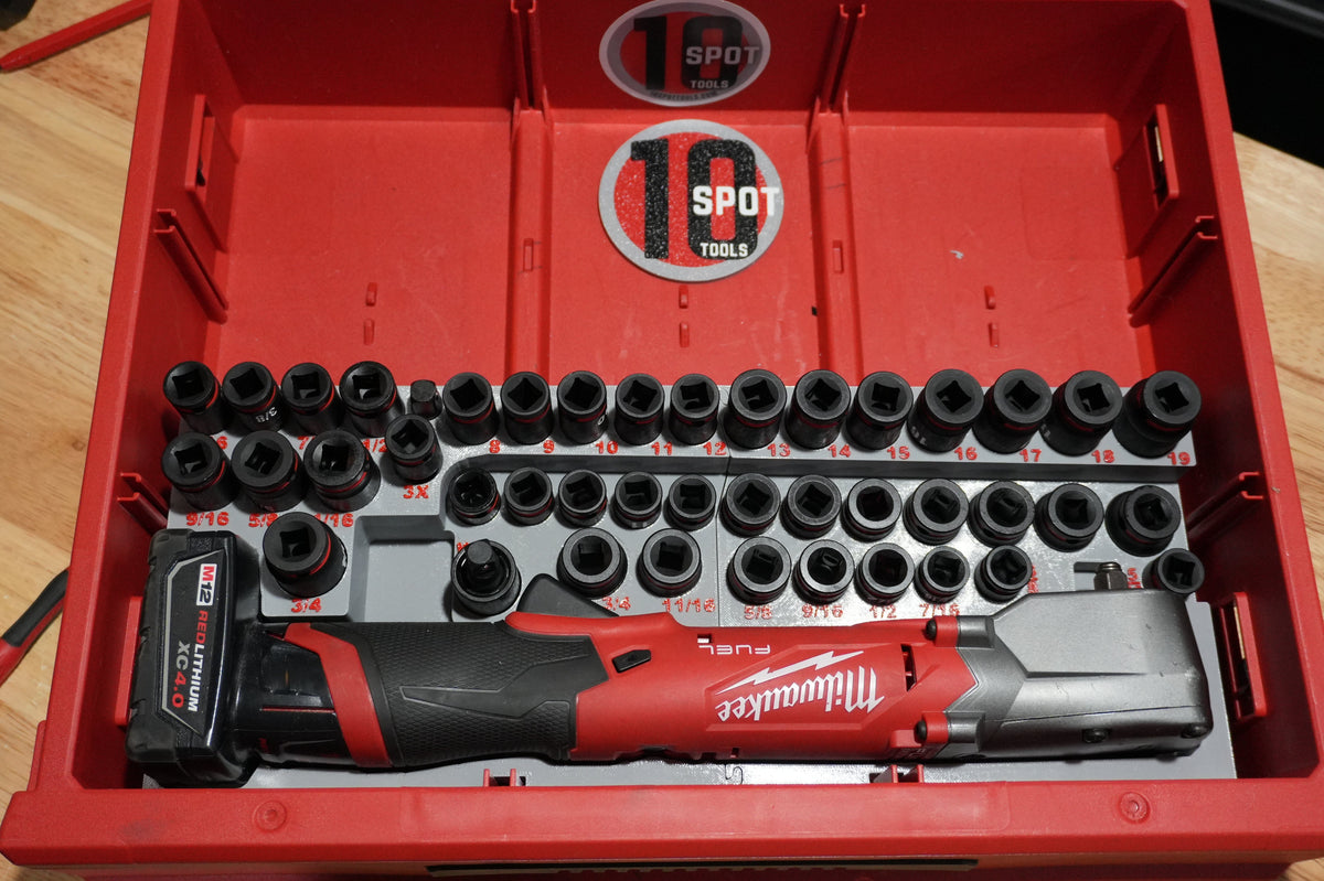 Packout Drawer Insert for M12 FUEL Right Angle Impact Wrench and 43-Piece Impact Socket Set (RAWD) - Sidewinder Style