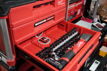 Packout Drawer Insert for M12 FUEL Right Angle Impact Wrench and 43-Piece Impact Socket Set (RAWD) - Sidewinder Style