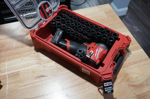 Packout Insert For Gen 2 M12 Stubby 3/8" Impact Wrench + 43-piece Impact Socket Set (SWASH2)